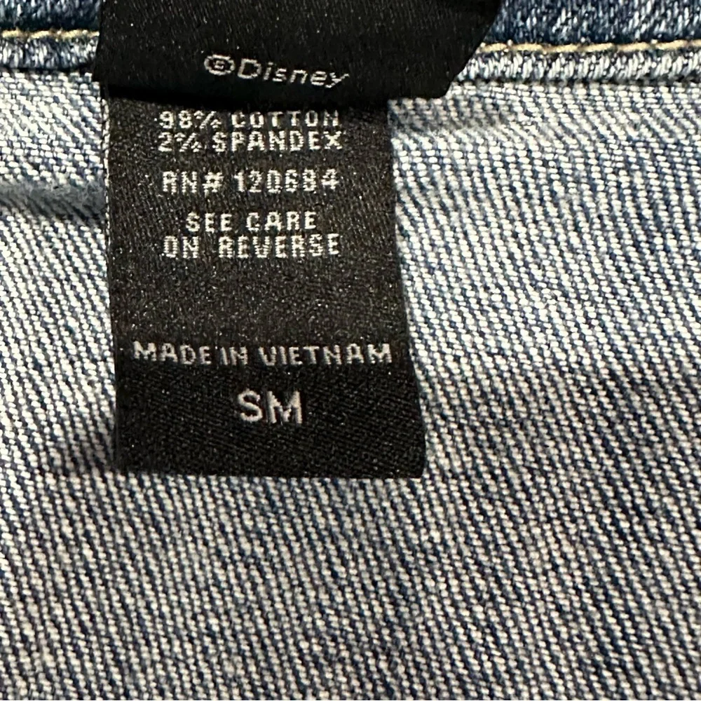 Disney Lilo & Stitch Denim Jacket, 98% Cotton / 2% Spandex, Size Small - Picture 12 of 14